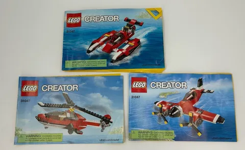 Lego Creator 31047 Set of 3 Instruction Manuals Only 3 in 1 Red Vehicles 2016