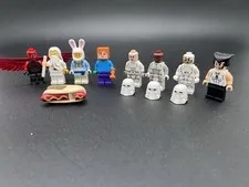 LEGO Lot (8) Assorted Minifigures Minecraft Stormtroopers Wolverine Hot Dog MORE