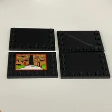 Lego 6180 Black Replacement Parts Pieces Lot of 4