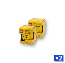 2 Pack LEGO Storage Head Small Girl- Officially Licensed Minifigure Lego