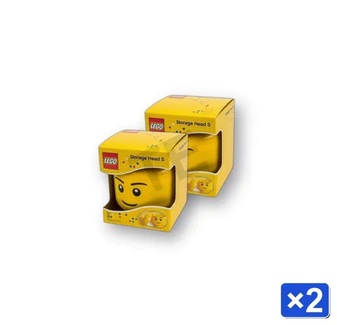 2 Pack LEGO Storage Head Small Girl- Officially Licensed Minifigure Lego