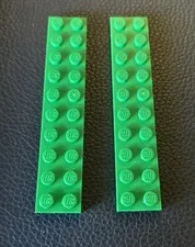 LEGO Lot 2 Replacement Part 3832 Green Plate 2 x 10 2x10