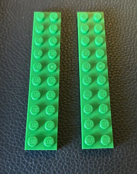 LEGO Lot 2 Replacement Part 3832 Green Plate 2 x 10 2x10