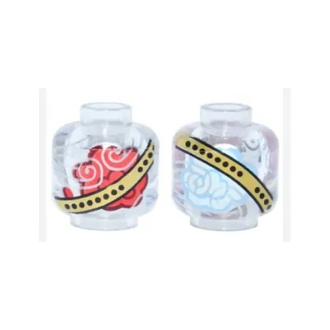 LEGO Harry Potter - Gold Bands w/ Black Dots, Silver & Red Swirls & Aqua Smoke