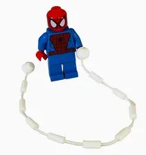LEGO Spider-Man Minifigure Keychain w/ White Web/String Accessory