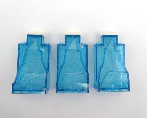 Lego Disney Friends Frozen 3 Glitter Trans-Light Blue Rock Panels 2x4x6 (47847)
