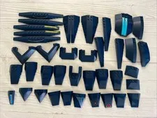LEGO DARK BLUE LOT 41 PCS WEDGE BRICK SLOPE VARIETY EARTH NAVY BLUE