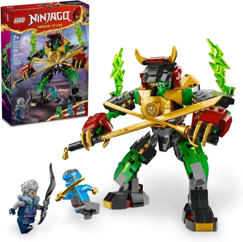 LEGO NINJAGO Lloyd’s Elemental Power Mech Customizable Battle Toy, 7+ -71817