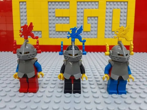 LEGO Castle Black Knight Minifigure 3-Piece Set Soldier Knight Armor