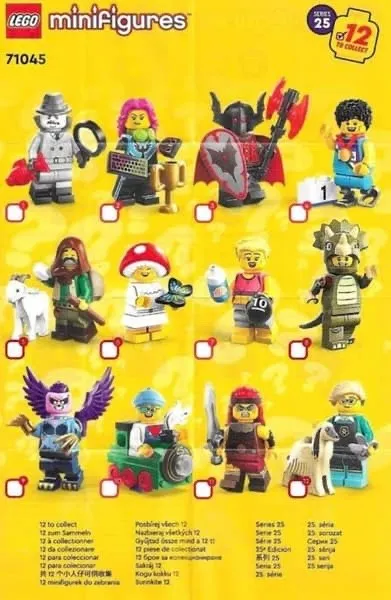 LEGO 71045 Minifigures Series 25 ~ Complete Set of 12