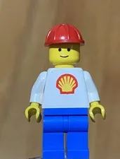LEGO Classic Town City Shell Engineer Oil Field Worker Solid Stud Head