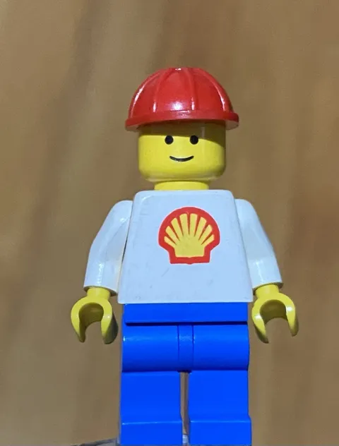 LEGO Classic Town City Shell Engineer Oil Field Worker Solid Stud Head