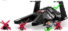 LEGO Star Wars 75336 Inquisitor Transport Scythe New+Obi-Wan Kenobi (No Other)