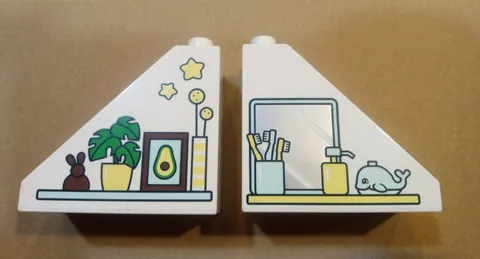 Lego Duplo  Triangular Bathroom & living room  Shelves