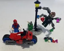 Lego Marvel 76275 Motorcycle Chase Spideman Vs Doc Ock Complete Used