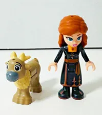 LEGO Disney Frozen Anna & Baby Sven Minifigure Lot Authentic