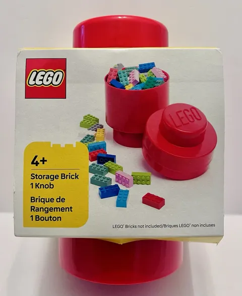 Lego Red Storage Brick 1 Knob