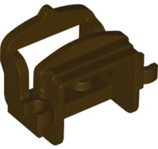 LEGO Dark Brown Horse Saddle with Clips 4491b Used Genuine