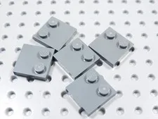 LEGO Lot of 5 Dark Bluish Gray 2x2 Smooth Plates w/ Studs on Edge BD