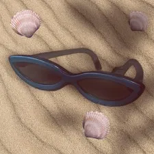 Barbie Doll BLACK BLUE Small Glasses Sunglasses Shades Ken Clone Bratz