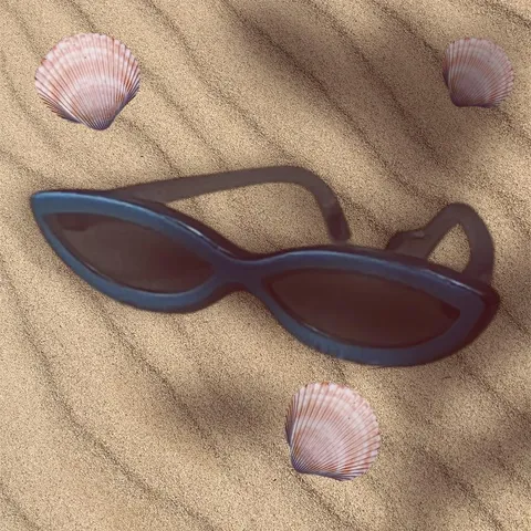 Barbie Doll BLACK BLUE Small Glasses Sunglasses Shades Ken Clone Bratz