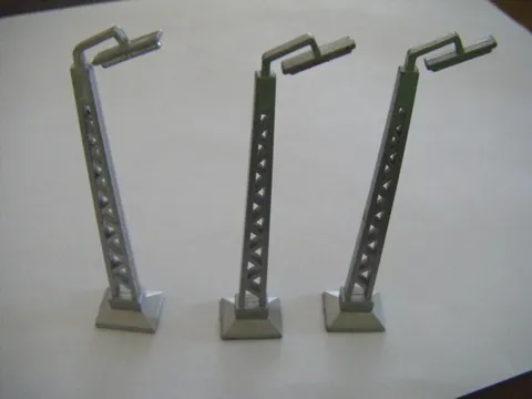 LEGO Vintage Three(3) Light Mast Mursten 1:87 HO Scale Street Lamps Post RARE