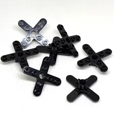 LEGO Parts - Black Propeller 4 Blade 5 Diameter Rounded Ends - No 2479 - QTY 7