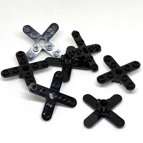 LEGO Parts - Black Propeller 4 Blade 5 Diameter Rounded Ends - No 2479 - QTY 7