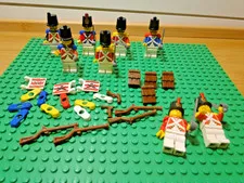 Lego Mini Figure Lot Pirate Imperial Guard officer Soldier Flags Muskets Weapons