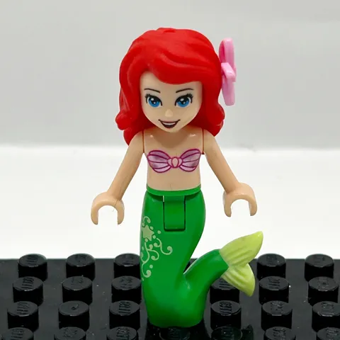 LEGO Disney Princess Ariel Mermaid Minifigure - Pink Top, Flower in Hair 10765