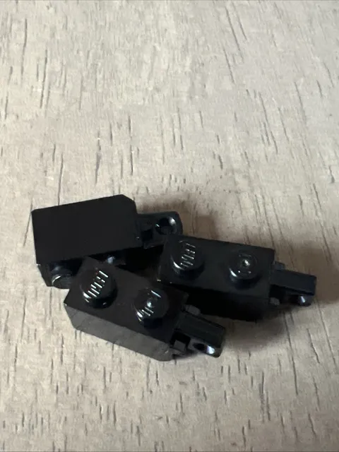 LEGO 30364 Black Hinge Brick 1 x 2 Locking with 1 Finger Vertical End 3 Pieces