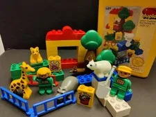 Vintage 1991 Bucket LEGO PreSchool Duplo #1689 ZOO Set -Baby Animals -Bricks