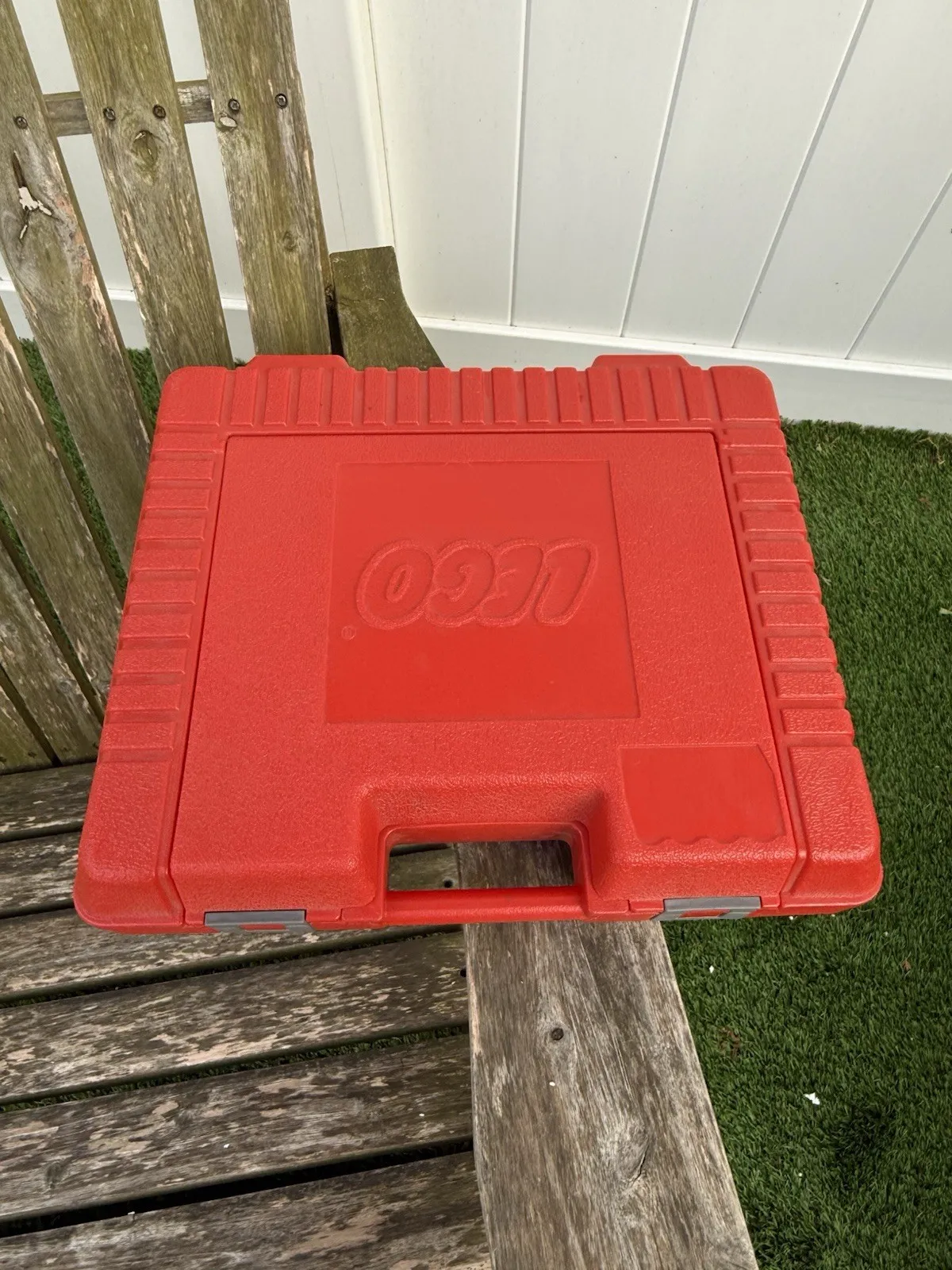 Vintage Lego Red Carrying Case Plastic Box Suitcase 1985 Full Of Lego Parts