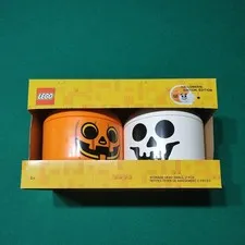LEGO Halloween Limited Edition Pumpkin And Skull Storage Heads Small 