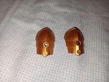 LEGO Brand KNIGHTS KINGDOM Large Figure ARMOR Parts 50602 GOLD x2