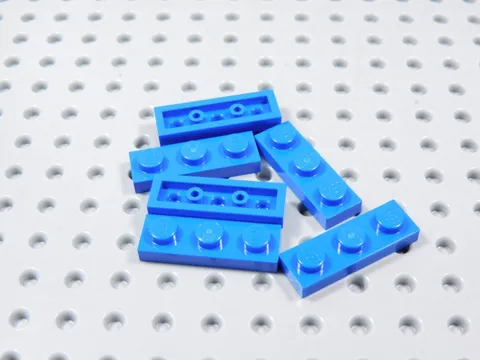 LEGO Lot of 6 Blue 1x3 Plates BR