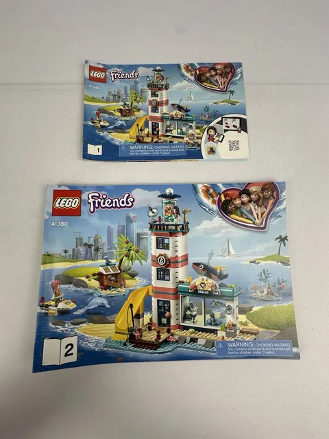 Lego Friends Manuals Only-41380 Books 1&2, Lighthouse Rescue Center Instructions