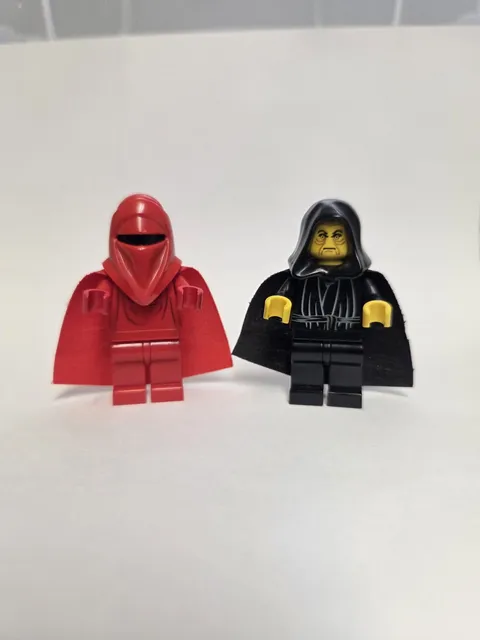 Two Star Wars LEGO Minifigures Emperor Palpatine Sw0041 And Royal Guard Sw0040