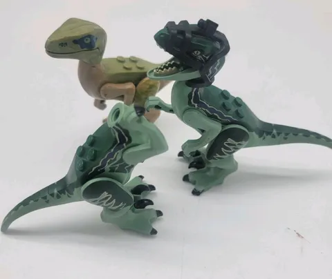 Lot Of 3 LEGO Jurassic World Dinosaur Blue Raptor Velociraptor Bridle + 2 More