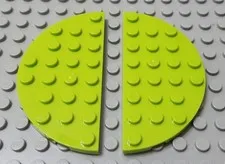 LEGO New Lot of 2 Lime Green 4x8 Double Round Corner Plate Pieces