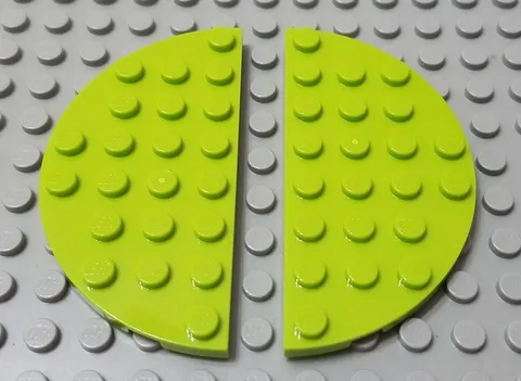 LEGO New Lot of 2 Lime Green 4x8 Double Round Corner Plate Pieces
