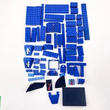 Lego Bricks Blue Lot of 72 pieces Replacement Parts with specialty pieces