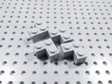 LEGO Lot of 4 Light Bluish Gray 2x2 Corner Bricks BC