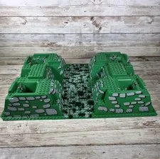 LEGO Green 32x48 Raised Baseplate Stone Path Pits 6091 10176 Castle Part # 30271