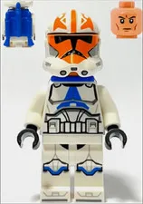 LEGO Star Wars Clone Trooper Minifigure Blue Markings Helmet Head Blue Jetpack