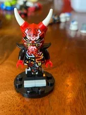Lego Ninjago Mr. E Oni Mask, Upper torso weapons Stand! Head, mask, body ECT!
