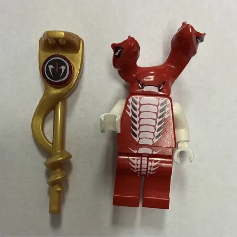 LEGO Ninjago Rise of the Snakes Fangdam Two-Headed Minifigure Gold Staff