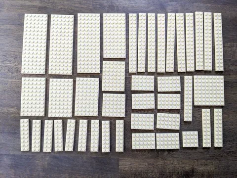 Lot of large LEGO Tan plates - 4x4 4x6 8x8 6x6 6x8 6x12 6x16 2x16 2x12 2x8 2x10