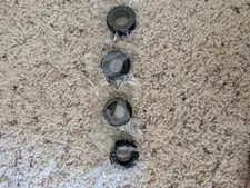 4x Lego part 92402 30.4 x 14 black wheels offset tred