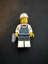 LEGO Butcher Minifigure Series 6 (col094) W/ Hat, Cleaver, & Stand